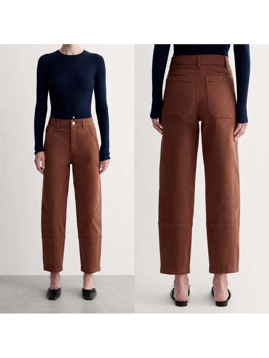 Everlane Denim - Everlane The Utility Barrel Pant Rosewood Rust Brown Size 4 Fall Viral High Rise
